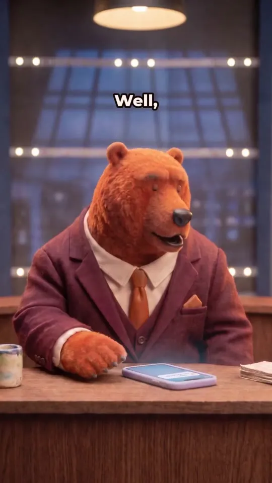 Big Mike mid-sentence at the desk during the receipts segment